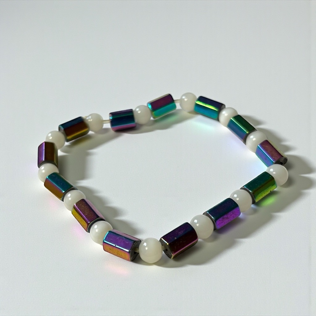 5 For $20 Multicolor Magnetic Beaded Stretch Bracelet Cc